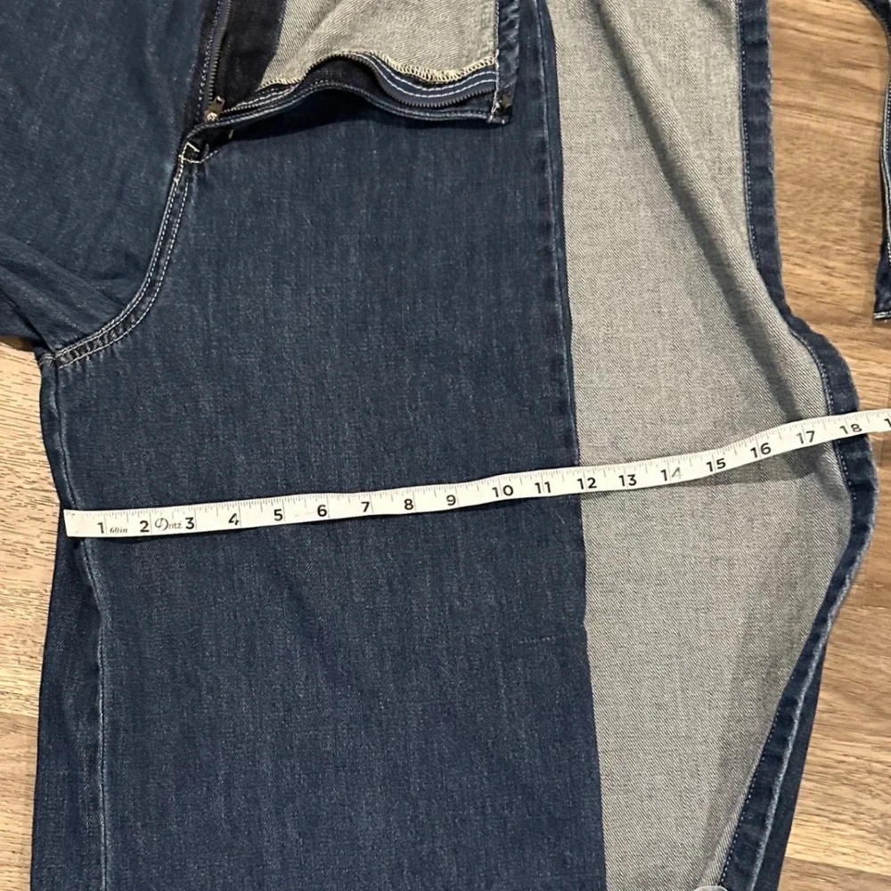 Free People We The Free Wide Leg Wrap Pant Denim Jeans Tie Waist Sz 27 Dark Wash